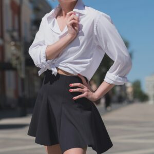 Bernyce Patchwork Suede Skirts